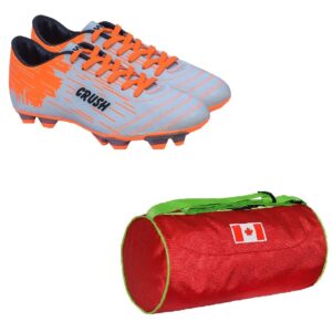 Charged Sports Bag Toronto Large Red With Gowin Football Shoe Crush Silver Orange Size-8