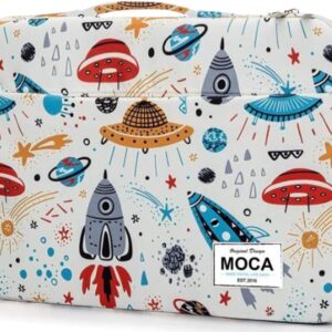 MOCA Beautiful kinmac Canvas Hand Bag Sleeve Carry case for 15 15.6 16 inch MacBook/Universal Laptop Sleeve Hand Bag for 15 15.6 16 inch Sleeve Bag (for 15.4/15.6/16 Inch Laptop, Space), Multi color