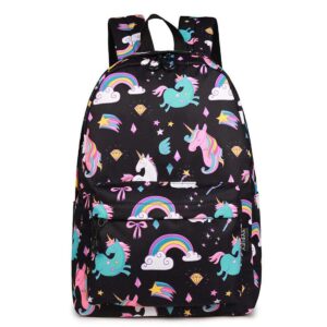 TYPIFY® Polyester Unicorn Printed Waterproof Preppy Style Girls Women Backpack