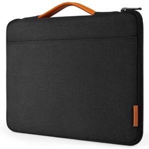 Dynotrek Vostro 13.3 inch Laptop Sleeve Case Cover Pouch with Handle for MacBook Chromebook Sufacebook Pro m1 m2 Waterproof Dust-proof Bump-roof Hand Bag -Charcoal Black