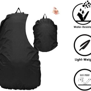 AARAL Backpack Rain & Dust Bag Cover Waterproof with Cary Pouch Adjustable for Hiking Camping Trekking & Traveling 35L to 60L Laptop, School, Luggage Bag Cover