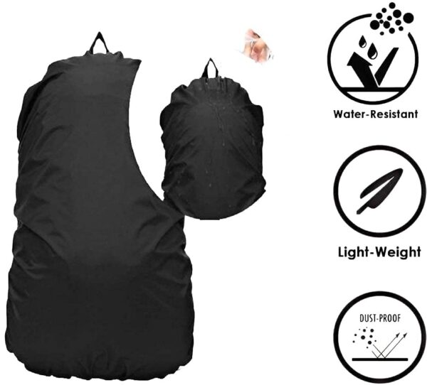 AARAL Backpack Rain & Dust Bag Cover Waterproof with Cary Pouch Adjustable for Hiking Camping Trekking & Traveling 35L to 60L Laptop, School, Luggage Bag Cover