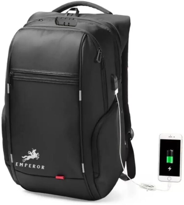 TRUE HUMAN® Emperor Anti-Theft Laptop Bag, Office bag, college bag With combination security lock and USB charging port(Hybrid)