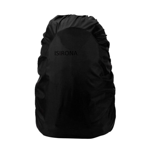 ISIRONA Nylon Rain & Dust Cover Waterproof with Pouch for Laptop Bags and Backpacks School Bag Cover, Luggage Bag Cover – Black color