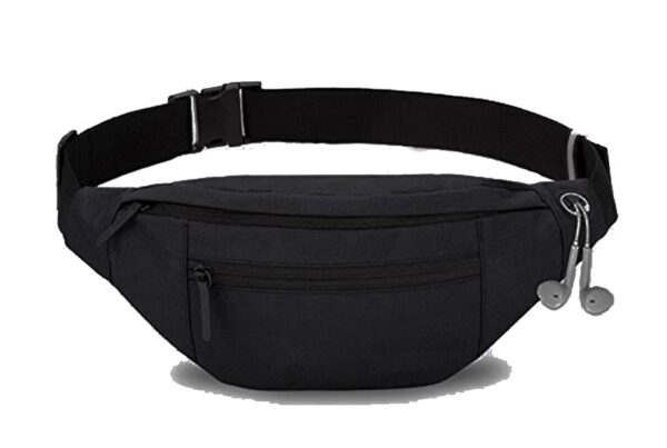 Handcuffs Waist Bags for Mens & Womens | Fanny Pack | Side Bag | Travel | Sling Pouch | Money Belt | Running | Ridding | Hiking | Sport | Chest Bag (Black)