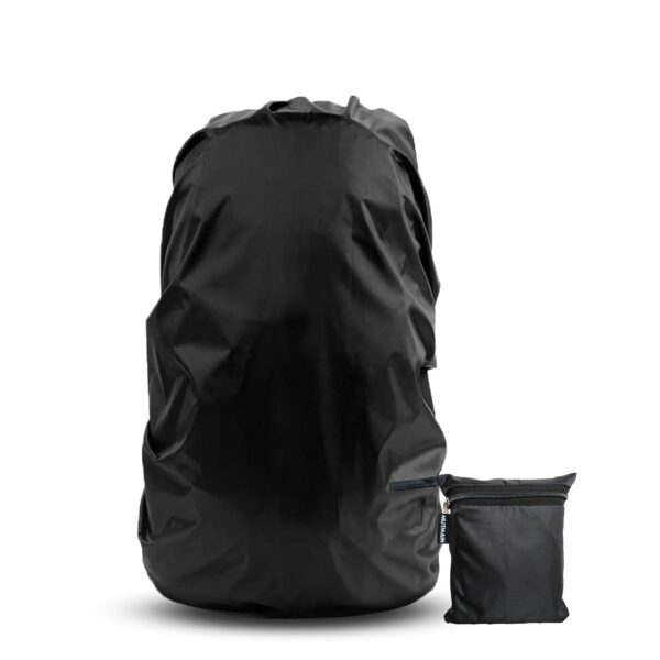 Sakar Rain Proof Backpack Waterproof Bag Cover and Pressure Resistant Rainproof Dust Proof Protector Elastic Adjustable for Trekking & Laptop, School Bag Cover, Luggage Bag Cover with Pouch