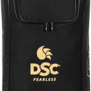 DSC 4004 Cricket Duffle Kitbag | Color: Black & Gold | Size: 89 x 33 x 33 cm | for Men & Boys | Material: Polyester | Padded and Adjustable Shoulder Strap | Full Foam Padding