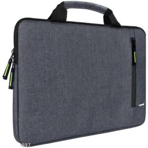 Stysol Polyester Handle Laptop Sleeve Cover Bag Fits Uptp 15.6 Inch with Charger Pouch for MacBook/Lenovo/Dell/Surface Pro/Asus/HP