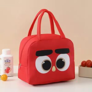 INSTABUYZ Hot & Cold Leak Proof Lunch Bag for Office School Kids Men & Women Storage Bag with Handle Tiffin Bag (Red Eye)