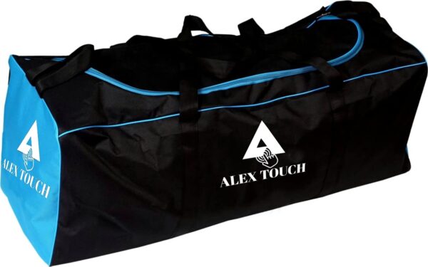 ALEXTOUCH Cricket Kit Bag Long & Daffle Cricket Kit Bag (Black & Sky Blue)