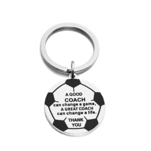 Meibai Thank You Gift for Coach Football Soccer Basketball Baseball Tennis Coach Keychain Gift Great Coach Gift