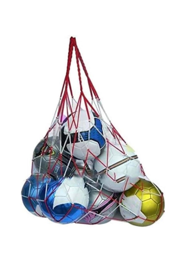 AthleteZone Football Carry net (12 to 16 Ball) Color May Vary | Nylon net Strong Durable Nylon Mesh Ball Carry Net Bag for Volleyball Basketball Football Outdoor Sports Equipment