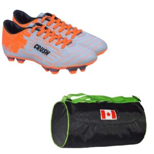 Charged Sports Bag Toronto Large Black With Gowin Football Shoe Crush Silver Orange Size-6