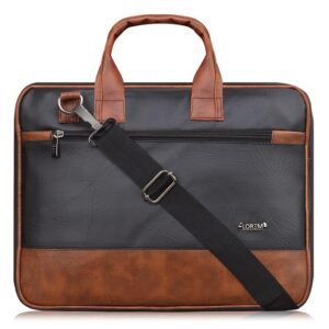 LOREM Faux Leather 10L Laptop Messenger Bag For Men & Women