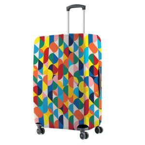 NT CREATION Polyester Fabric Polk Design Print Medium Protective Luggage Cover | Medium Protective Luggage Cover Without Suitcase – Polka Design