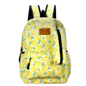 Tinytot 20 Liter Medium Size, Stylish & Trendy Water Resistant High Storage Lime Printed Bag School Backpack College Travel Standard Backpack Bag With Pencil Pouch For Girls & Women, (17 Inch)