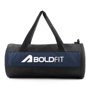 Boldfit Gym Bags for Men with Separate Shoe Compartment Sports Gym Bags for Women Unisex Duffle Bag for Gym for Carry & Travel Adjustable Gym Bags for Shoes, Towel Gym Duffel Bag, Sports Bag – Black