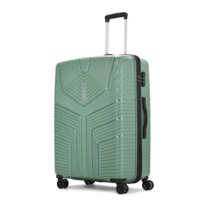 Aristocrat Prime 75 Cm Large Polypropylene Hard-Sided 8 Spinner Check-in Trolley Bag with Combination Lock, 7 Years Warranty (Green)