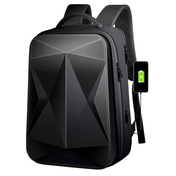 TOURTIER Hard shell Business Travel Laptop Backpack with USB Charging Port Daypack for Men Women