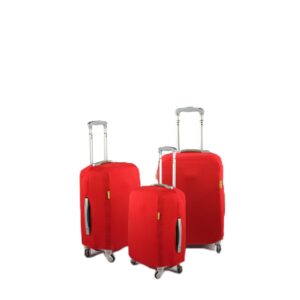 ORKA TRAVEL Premium Spandex Stretchable Fabric Combo 3 Peace Luggage Protector Cover only (Small 22″, Medium 26″, Large 30″ Red) (Suitcase Bag Not Included in This Product)