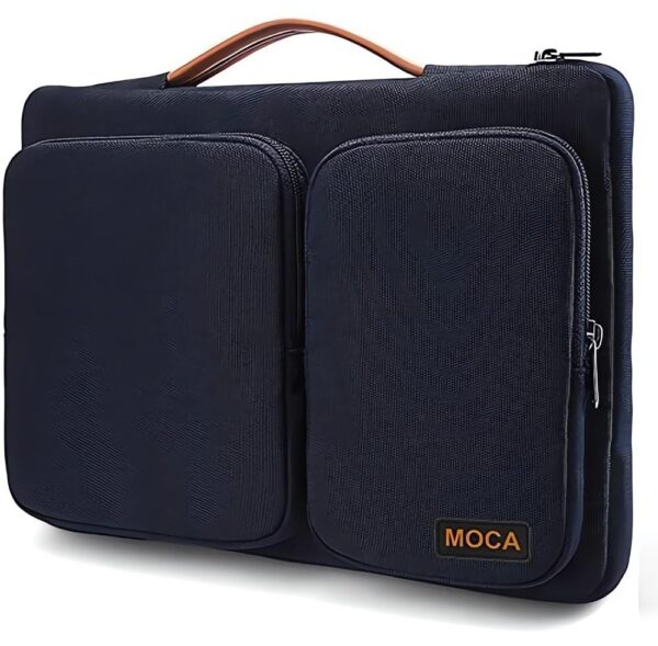 MOCA 360 Protective Laptop Sleeve for 14-inch MacBook Pro M1 Pro/Max 2021 A2442, 13.5-14.4 Inch Surface Laptop Studio 2021/4/3, Surface Book 3/2/1, Waterproof Case Bag for ASUS VivoBook/ZenBook 14 (13.3 – 14 Inch,Navy-Blue)