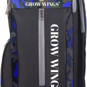 Grow wings Duffle Backpack Cricket Kit Bag for Junior Blue Large Professional Cricket Kit Bag