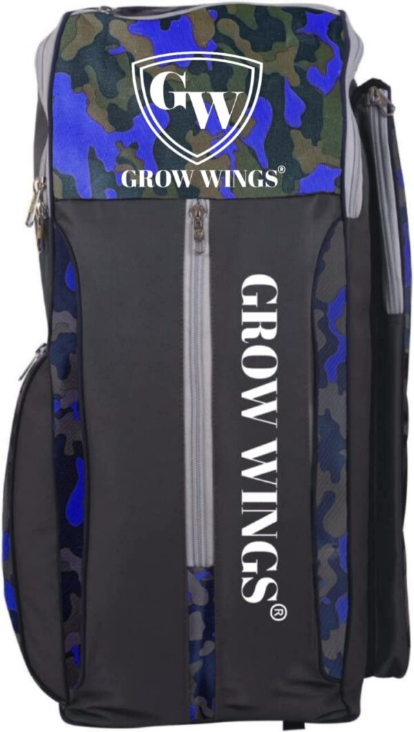 Grow wings Duffle Backpack Cricket Kit Bag for Junior Blue Large Professional Cricket Kit Bag