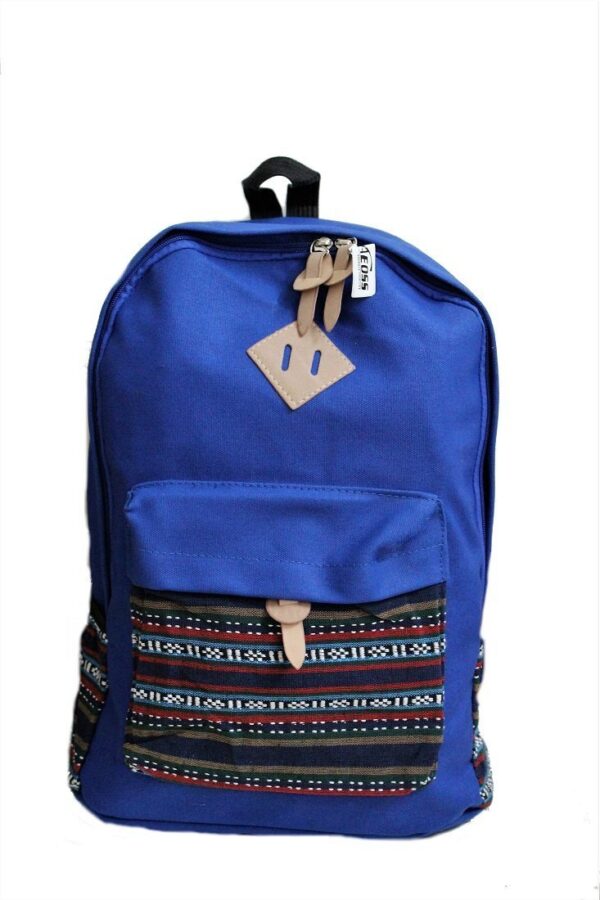 Aeoss Backpack Girls Women Bohemian Aztec Tribal Print Bag (BLUE LARGE SIZE)