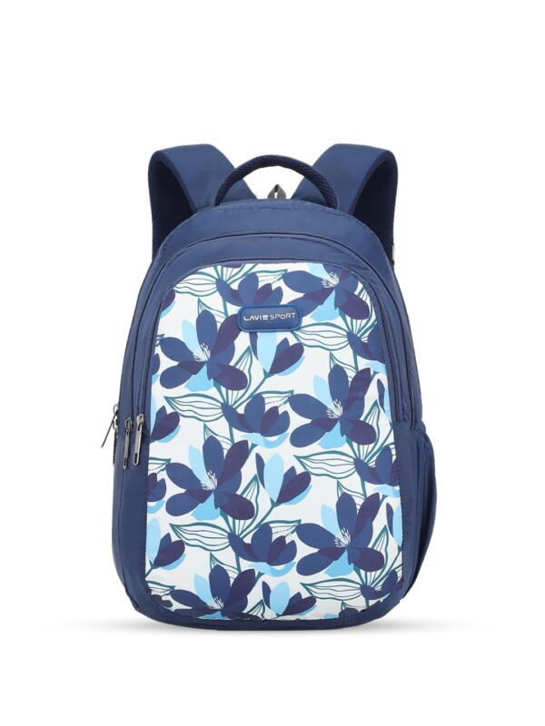 Lavie Sport 43cm Floral Printed 26 litres School Backpack for Girls | Stylish and Trendy Casual Backpack