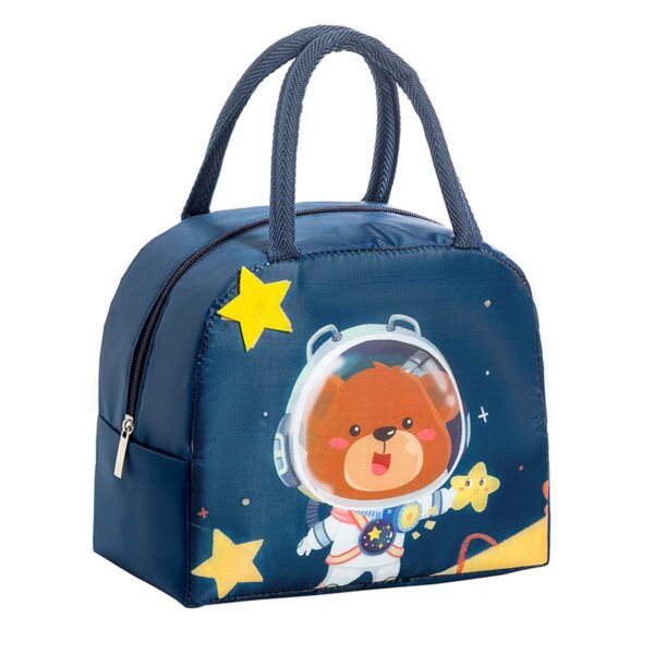 YUPPIN Insulated Lunch Box Bag Soft Leakproof Lunch Bag for Kids Men Women, Durable Thermal Lunch Pail for School Work Office | Fit 6 Cans (Space Bear)