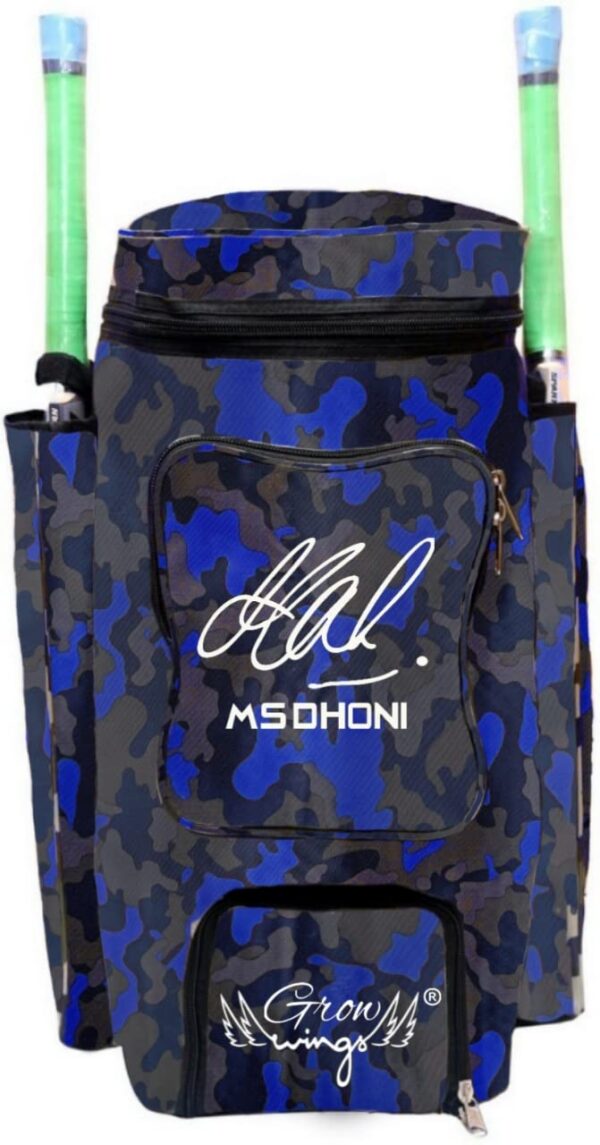 Grow wings Msd Cricket Kit Bag with Heavy Material Fabric Nylon Material (BLUE)