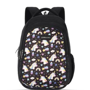 Lavie Sport 43cm Unicorn Horn Printed 26 litres School Backpack for Girls | Stylish and Trendy Casual Backpack