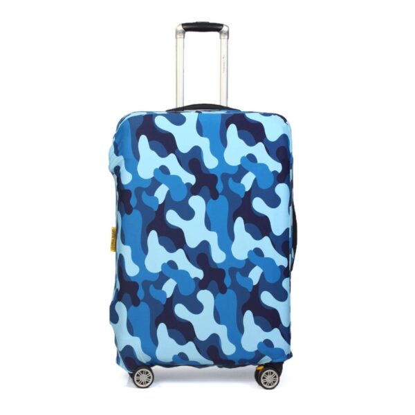 ORKA TRAVEL Como Blue Theme Digital Printed Spandex Stretchable Fabric Luggage Protector Cover only (Small 22-24 inch) (Suitcase Bag Not Included in This Product)