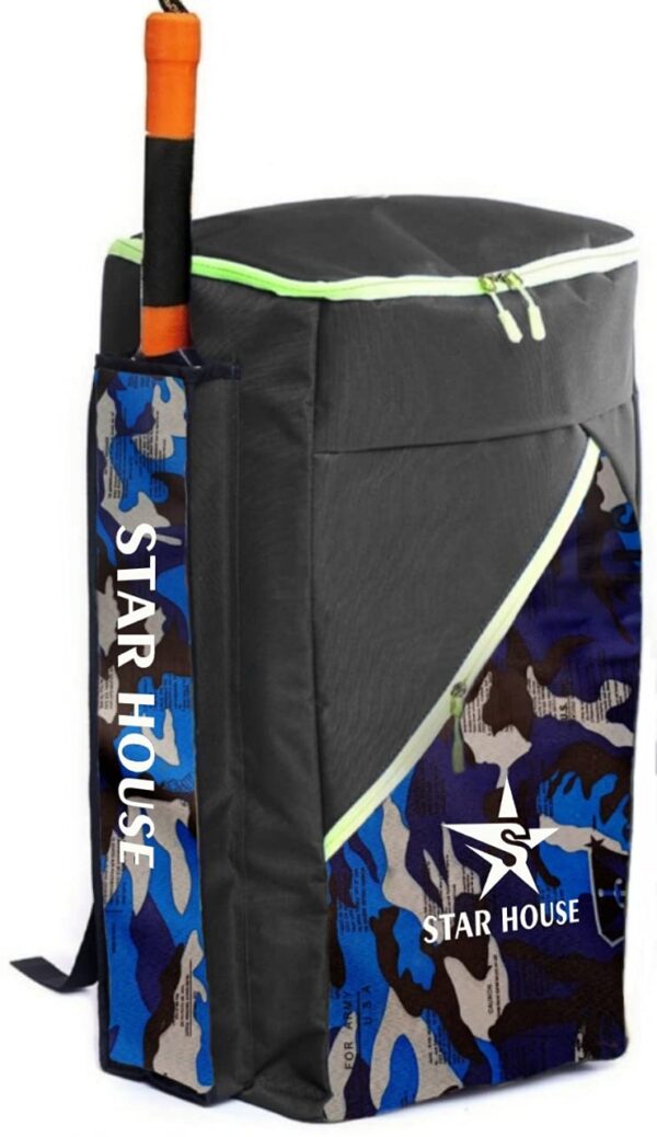 STAR HOUSE Cricket Duffle Kit Bag Heavy Duty Nylon Fabric (USA BLUE PRINT)