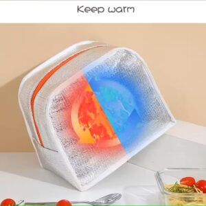 INSTABUYZ Hot & Cold Leak Proof Lunch Bag for Office School Kids Men & Women Storage Bag with Handle Tiffin Bag (Orange Tiger)