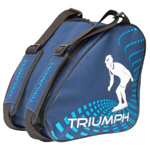 Triumph KB-612 Nylon Skating Bag for Four Wheel Skates | Roller Skates Bag | Roller Skates Sports Bag & Travel Bag for Men/Women/Kids/Boys/Girls (Size: 12″X11″X9″) (Navy Blue)