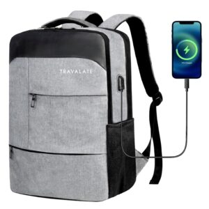 TRAVALATE 24L Laptop Backpack with USB Charging Port for Office, Collage, Work, Business Bag, Gift for Men and Women