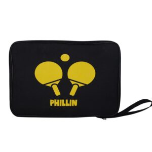 PHLLIN Table Tennis Racket Cover I TT Racket Bag I Soft Feel Portable Waterproof Table Tennis Bat Carrier I Ping Pong Paddle Case I Table Tennis Practice Equipment – Black