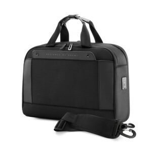 Okami ZenPack LUXE Laptop Messenger Bag X Briefcase for Macbook & Laptops Upto 15.6″ with USB Fast-Charging and RFID Safe Advanced Organiser | Premium Office Bag for Men (Black)