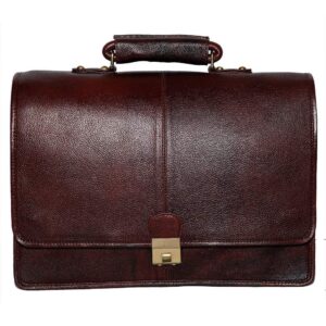 C COMFORT -Genuine Leather Cross Body Laptop Bag| for Men & Women |15.6” Laptop Compartment| |Expandable Features| |MackBook,Notebook & Ipad Carry Case | | 2 Digit Numerical Lock (Brown)