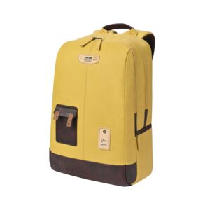 Gear Classic 2 Anti Theft Faux leather Large Water Resistant Laptop Backpack/Casual Backpack/Daypack/Travel Backpack/College Bag For Men/Women (yellow)