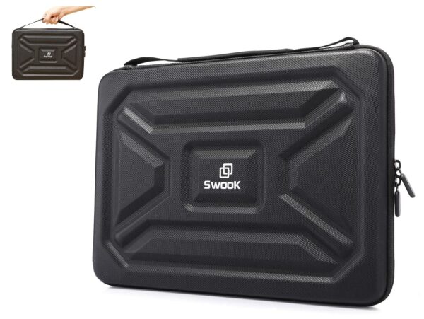 SwooK EVA Shockproof Laptop Sleeve Case Bag, Compatible with 13-14 inch MacBook Pro/Air, Surface Laptop, Chromebook, Inspiron, XPS, IdeaPad Yoga, Aspire E