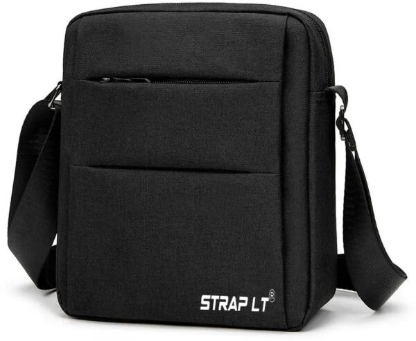 StrapLt Polyester Casual Formal Sports Evening/Party Sling Bag for Men & Women (Black)