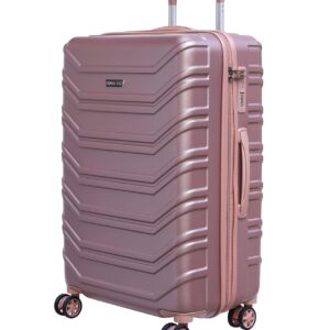 ROMEING Monopoli 24 inch, Polycarbonate Luggage, Hard Sided, (Rose Gold 65 cms) Medium Check-in Trolley Bag | 8 Spinner Smooth Wheels | TSA Lock | Unbreakable | Men & Women