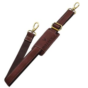 WildHorn Leather Strap Replacement for Laptop Messenger Bags I 52 inch Strap