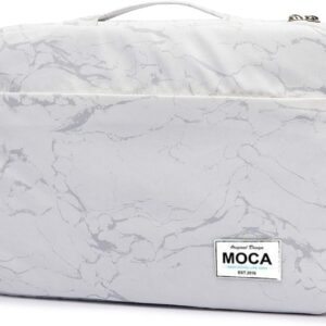 MOCA 360° Protective Canvas Bag Sleeve for 13, 13.3, 13.5 inch MacBook Air Pro/Universal Laptop 13 13.3 13.5 inch Laptop Sleeve Sleeves Hand Bag Carry case (White Marble)