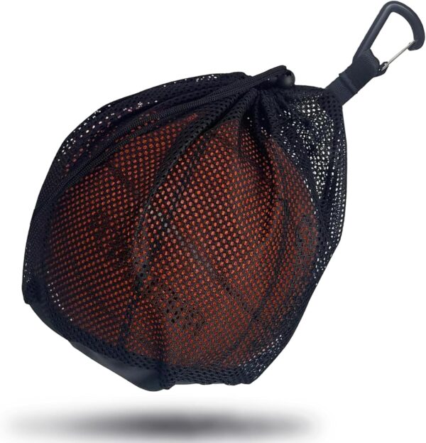 Fitcozi Single Mesh Ball Bag,Volleyball Bag with Zipper Pocket,Soccer Ball Bag,Basketball Bag with Quick Release Buckle Fits All Kinds of Backpacks, Can be Used to Carry Basketball