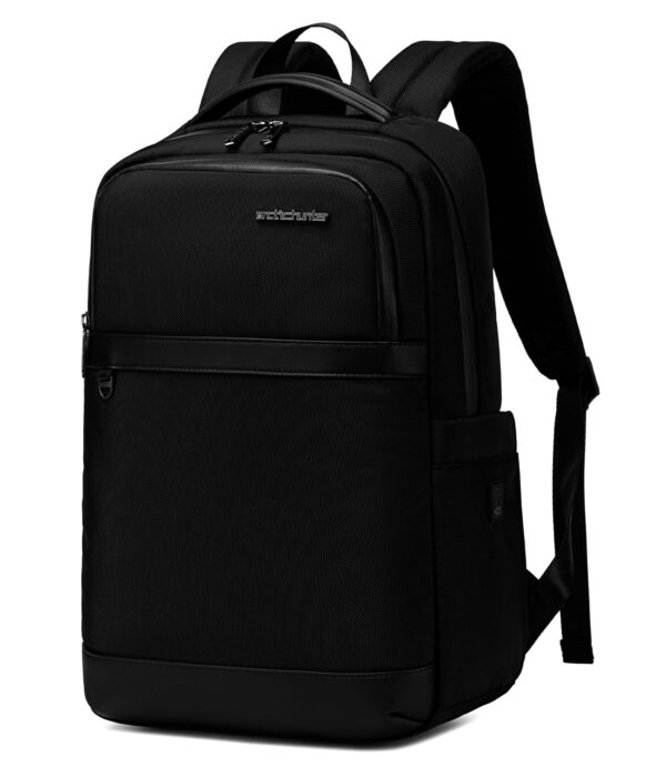 Arctic Hunter Slim Backpack for Men 20L Office Laptop Backpack with 15.6-inch Laptop Pocket Premium Polyester Water-resistant Light-weight Laptop Bag for College Business Commuter,Black