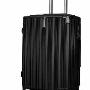 Maleta Nova Check-in Medium | 65 cms, 8 Spinner Wheels | Hardside,Premium Material |TSA Lock, Medium Size Trolley Bags for Luggage| Travel Bag | Suitcase for Travel (Black, Check-in Medium)