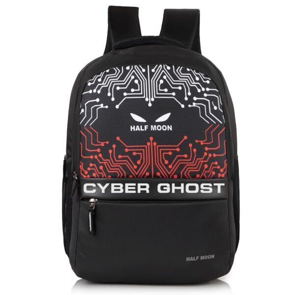 Half Moon Cyber Ghost Backpack for Mens | 35L Bag for Boys Men | Backbencher Hacker Bagpack | College School Travel Use with 15.6 Inch Padded Laptop Compartment